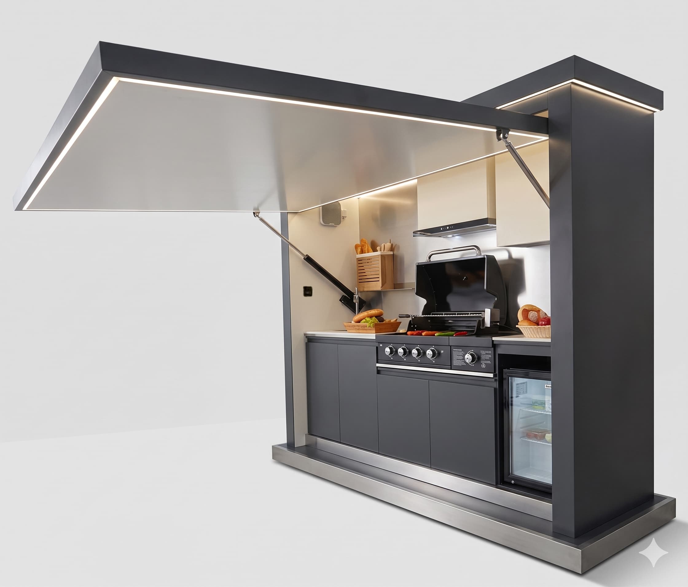 Integrated Outdoor Kitchen
